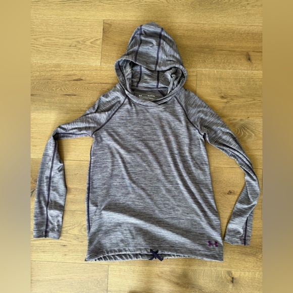 Under Armour Tops - Under Armour Heathered purple and gray  Hooded Top
